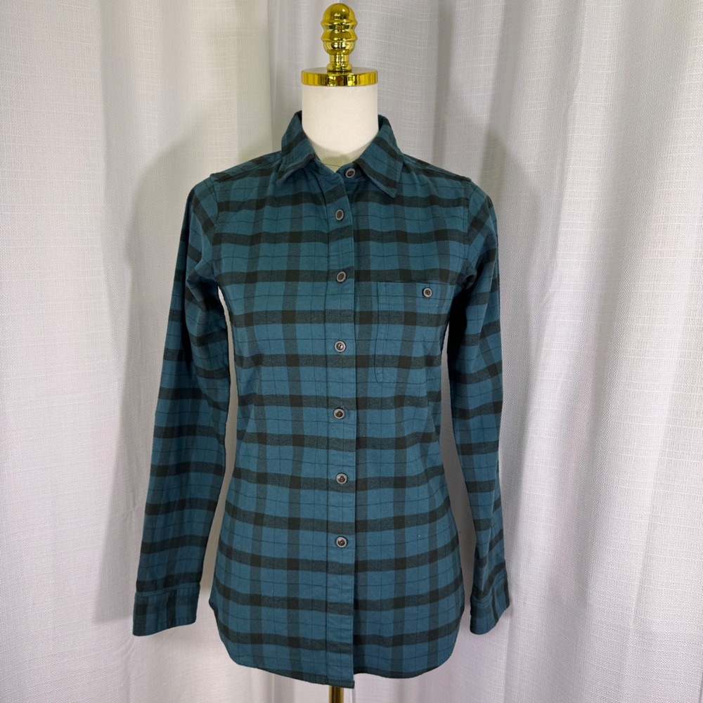 NEW Filson Alaskan Guide Shirt Womens XS Teal Black Plaid Flannel 11020160